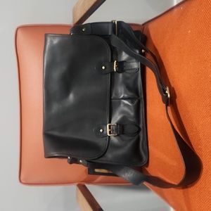Polo ralph lauren leather messenger bag